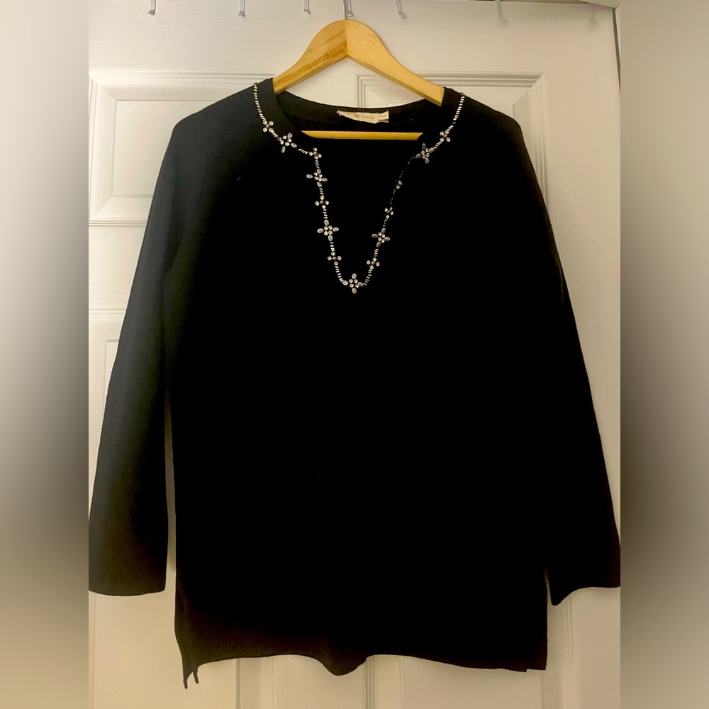 Tory Burch embellished holiday sweater